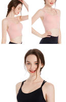 Chaleco Deportivo sin Costuras Cruzado de Espalda Elástico de Nylon Ideal para Yoga y Estiramiento - details 8