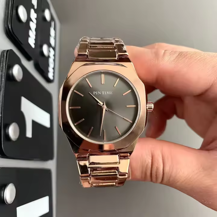 Reloj cuadrado con correa de acero para hombre, sencillo y versátil, de moda e informal, de cuarzo retro, tendencia para estudiantes - 1