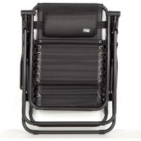 Silla Deportiva Portátil Gravedad Cero Negro, Con Almohada y Reposapiés - details 6