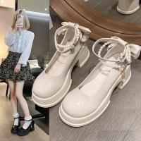 Zapatos de tacón alto con falda para mujer, calzado con hebilla de perlas, ideal para Banquete de negocios, primavera y verano - details 1
