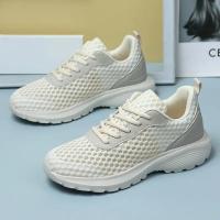 Zapatillas de deporte de moda de las mujeres ahuecadas hacia afuera ultra ligeras grandes de malla transpirable zapatos casuales de los zapatos de las mujeres - details 57