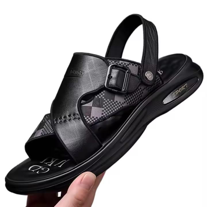 Sandalias de Playa Casuales de Punta Abierta y Suela Suave Transpirable para Hombres, Uso Dual para Conducir y Pantuflas. - 1