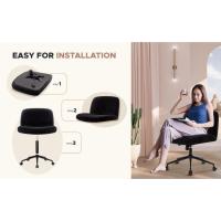 Silla de Oficina sin Brazos,Silla de Tocador Giratoria con Ruedas,Altura Ajustable
