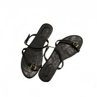 Sandalias Planas de Moda para Mujer Punta de Zapato Cuadrado con Hebilla Cubierta - details 9