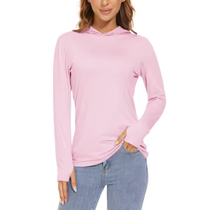 Camisetas con capucha para mujer UPF 50+ Protección solar Manga larga con agujero para el pulgar - 1