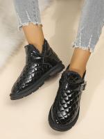 Botas cálidas de nieve para mujer, botines de felpa con hebilla, invierno, 2023 - details 15