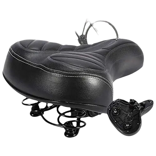 Sillín ergonómico para bicicleta con bola amortiguadora de doble resorte, sillín relleno de Gel, cómodo asiento de ciclismo adecuado para - 1