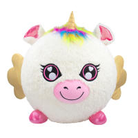 COLORBABY - Biggies Peluche hinchable unicornio, unicornio fantasía, perro, perro brillante, dragón, ajolote hinchable, cuenta con hinchador de pie, tamaño XXL, peluche gigante, regalos niños 3 años - details 3