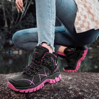Zapatos de senderismo al aire libre para mujer, botines antideslizantes, zapatillas de escalada de montaña, calzado para acampar y escalar - details 15