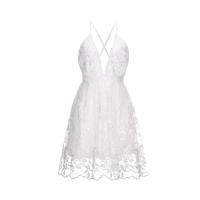 Vestido de encaje para mujer Vestido sin espalda con cuello en V - details 0