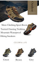 Zapatos de senderismo con cordones para hombre, botas deportivas para escalada, caza táctica, Trekking, montaña, zapatillas impermeables - details 3