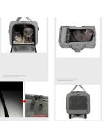 Carrito de Mascotas Desmontable y Portátil Rueda Universal Capacidad Grande Respirable Plegable - details 4