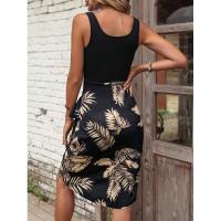 Vestido midi de verano estampado para vacaciones en la playa para mujer - details 8