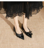 Nueva hebilla de cinturón, boca poco profunda, zapatos individuales de suela plana, zapatos individuales casuales - details 11