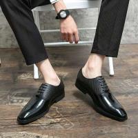 2025 Exquisito vestido artesanal elegante ocasión cuero transpirable zapatos formales de boda de negocios para hombres - details 5