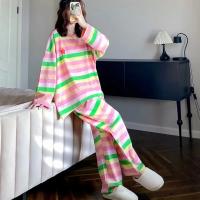 Conjunto de Pijama de Manga Larga Coreana Talla Grande Moda de Dormir para Mujeres - details 5