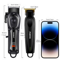 Solimpia Afeitadora eléctrica para hombres Recortadora de barba profesional Maquinilla de afeitar inalámbrica Recortadora de vello corporal Máquina de afeitar de vello facial recargable por USB para barbería HT-6267 - details 22