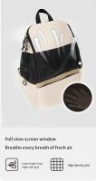 Mochila ligera de lona transpirable para gatos y cachorros, bolsa de transporte para viajes al aire libre, suministros para masc - details 5
