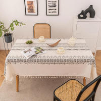 Mantel bohemio vintage con borlas, impermeable, antimanchas, de algodón y lino para protección de mesa de patio al aire libre sin arrugas. - details 13