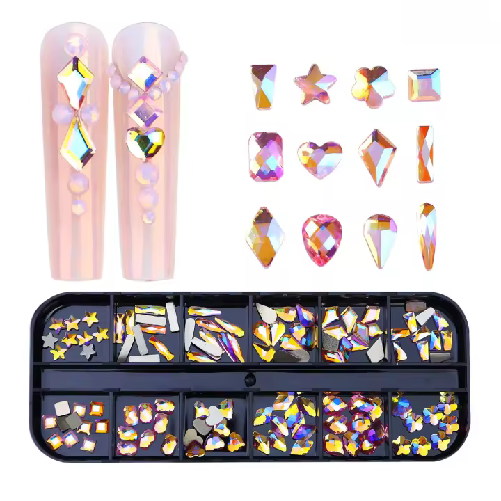 Cristales Gemas Dijes Estoperoles Para Uñas - 1