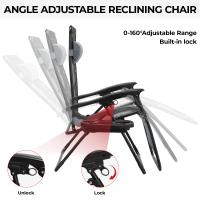 Silla de Relájate al Aire Libre Ajustable Asiento Cobertado para Adultos 160kg - details 18