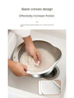 Colador de Arroz de Acero Inoxidable 304 Herramienta de Cocina para Lavado de Frutas y Verduras - details 4