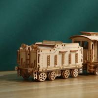 Rompecabezas de madera creativos para adultos y niños, conjunto de modelos de construcción DIY, montaje de camiones mecánicos 3D, coches Montessori, Kit de juguetes de escritorio - details 14