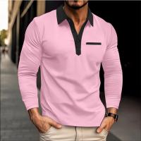 Camisetas polo de otoño para hombre, camisetas informales de manga larga con cuello vuelto - details 2