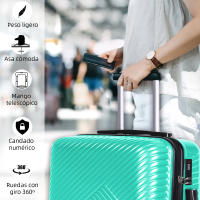 Maleta de Viaje Rígida de Polipropileno y ABS Mediana, Grande, Ligera con Seguridad de Cierre - details 2