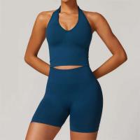 1/2 de ropa de mujer, conjunto de yoga sin costuras, entrenamiento sp, ropa de gimnasia, bodys de cintura alta, tres piezas de Fiess - details 4