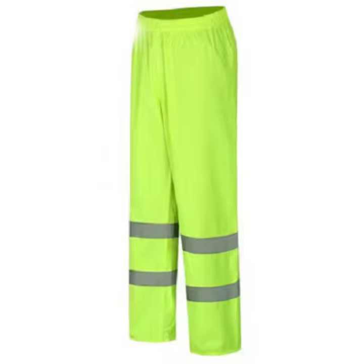 Pantalones de lluvia reflectantes de doble capa de seguridad, pantalones Oxford impermeables para senderismo, impermeable cómodo, pantalón Cargo para hombre, escalada - 1