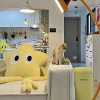 Cojín de Peluche de Estrella Grande Diseño de Flor Rosa de 160cm Almohada de Sofá Relleno - details 2
