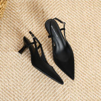 Zapatos de tacón de aguja con espalda hueca y punta de bolso de boca baja de nuevo estilo - details 24