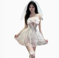 Novia sexy vestido de guerra vestido de novia vestido de novia seducción flirteo traje de cama caliente - details 0