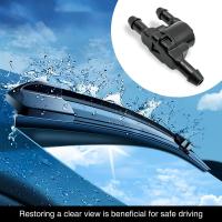 Válvula de retención para limpiaparabrisas de coche, reemplazo de boquilla de limpieza de 3 puertos 8532128020, accesorio de conector de limpieza de tubería de pulverización de limpiaparabrisas, Compatible con Toyota Lexus (negro), 2 piezas - details 2