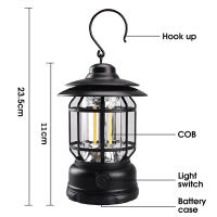 Lámpara LED Impermeable para acampar, luz regulable continua con gancho, recargable por USB - details 4