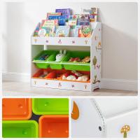Estantería de Juguetes de 9 Cajones de Tela No Tejida Organizador Infantil para Sala de Juegos de Guardería Marco de Madera Blanco - details 33