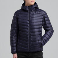 Chaqueta ligera con capucha para hombre, abrigo informal con relleno de plumón de pato blanco, a la moda, invierno, 2024, novedad de 90% - details 4