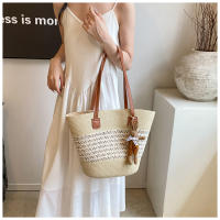Bolso de Paja para Vacaciones de Verano en la Playa 2025 Nuevo Estilo Tejido de Gran Capacidad Bolso de Hombro para Playa Bolso de Mano Moderno y a la Moda - details 6