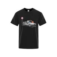 Camiseta de I Was Caught Speeding para Hombre, Top de Algodón, Holgado, Camiseta Informal, Ropa Transpirable, Sudor, Cuello Redondo, Verano - details 7