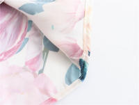 OUWU- Bazaleas Store Camisas y blusas elegantes Traf Camisa linda con estampado floral para mujer Blusa oficial con botones de satén - details 9