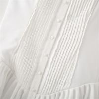PB & ZA 2025, vestido con tirantes de color sólido con dobladillo plisado ancho, Falda corta, novedad de verano, vestido blanco pequeño para mujer - details 12