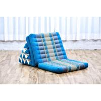 Cómodo Colchón De Suelo con Cojín De Lectura, Futón Japonés, Cama Plegable O Esterilla De Masaje Tailandés, 170 x 53 cm, Azul Claro - details 6