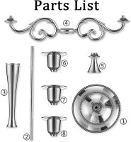 Candelabro de Aluminio para Mesa de Comedor Decoración de Plata para Hogar y Hotel - details 2