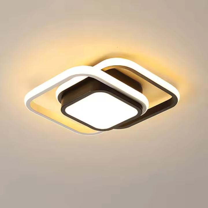 Goeco Luz de techo LED moderna 2500LM de luminosidad, montaje semi-flush, aluminio, eficiencia energética para sala de estar, dormitorio, comedor, cocina - 1