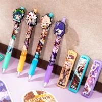Genshin Impact Kaedehara Kazuha baratos, Juego de 4 lápices mecánicos con goma de borrar, regalo de cumpleaños - details 2