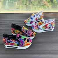 Zapatos de Media Pantorrilla para Mujer Zapatillas de Plataforma de Malla Bordada con Patrón Floral y Punta Redonda a la Moda para Primavera y Otoño Zapatos de Altura Aumentada - details 2
