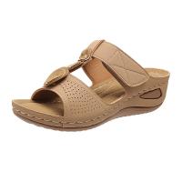 Zapatillas de tacón de cuña para mujer, zapatos de verano. - details 2
