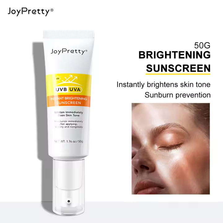 Crema facial blanqueadora instantánea UVB/UVA, protector solar tonificante para deportes al aire libre, crema hidratante teñida, crema protectora solar impermeable JoyPretty - 1