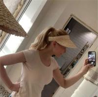 Gorra de Sol de Paja Hecha a Mano Protección UV para Mujeres Moda de Playa de Verano - details 3